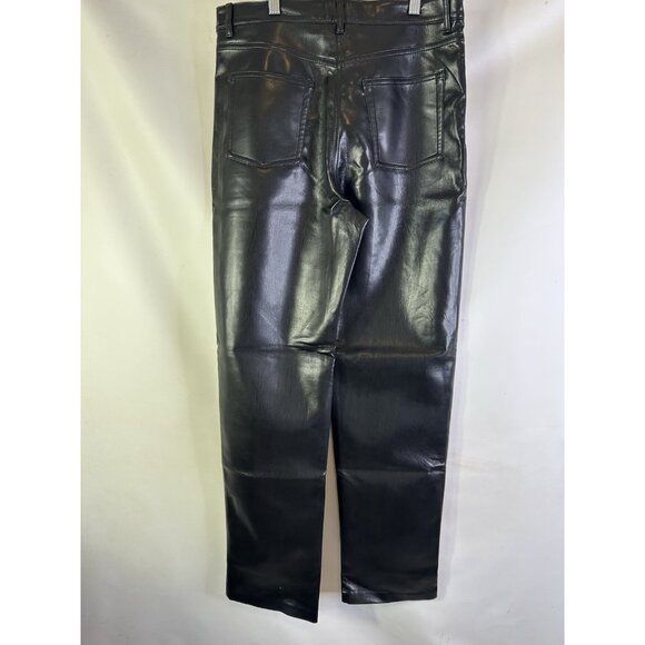 Wilfred Black Faux Vegan Leather High Rise Straight Pants - Picture 10 of 10